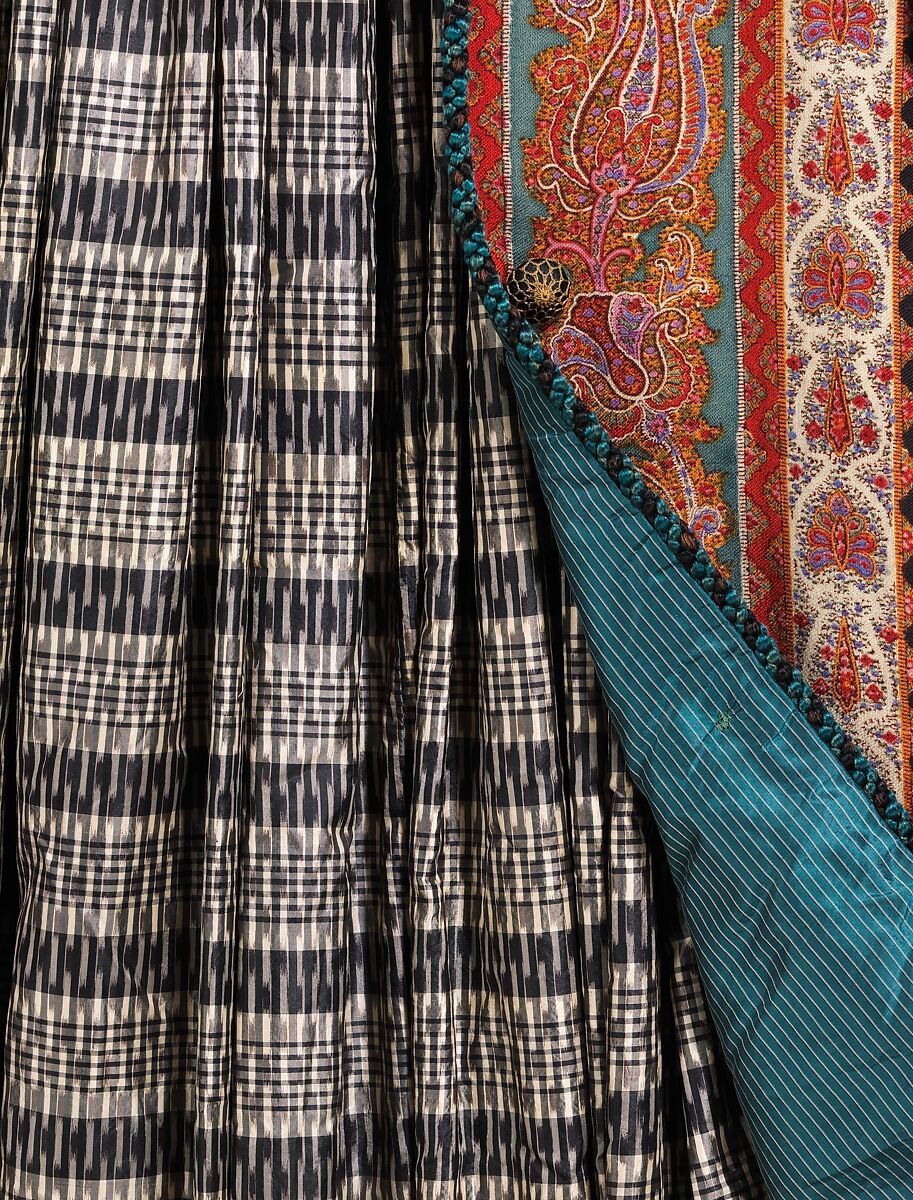 Dressing gown, wool, silk, American