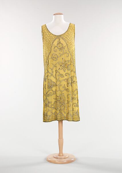 Evening dress, silk, rhinestones, American 