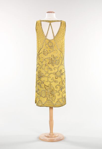 Evening dress, silk, rhinestones, American