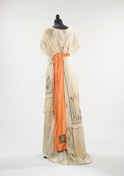 Evening dress, silk, American