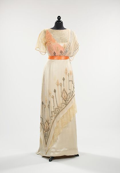 Evening dress, silk, American 