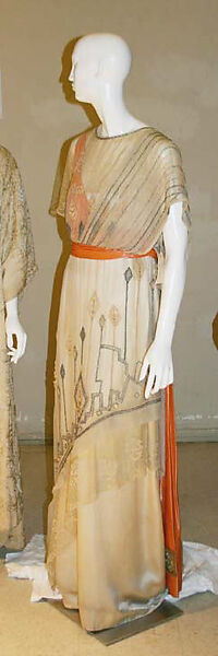 Evening dress, silk, American