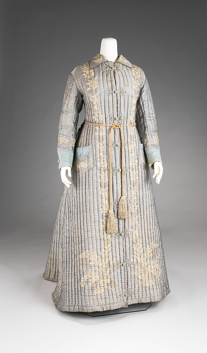 Dressing gown, silk, Japanese 