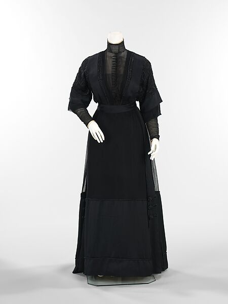 Mourning dress, Nolan Importers, silk, probably French 