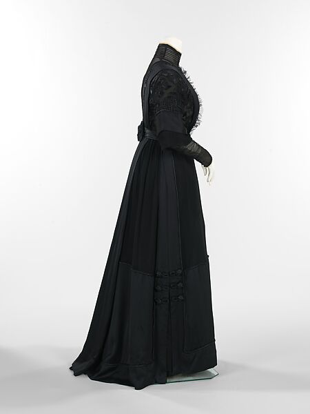Mourning dress, Nolan Importers, silk, probably French