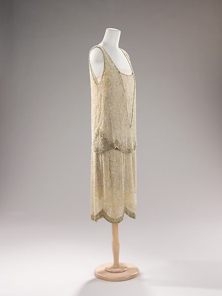 Evening dress, Edward Molyneux (French (born England), London 1891–1974 Monte Carlo), silk, rhinestones, French