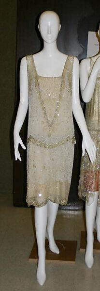 Evening dress, Edward Molyneux (French (born England), London 1891–1974 Monte Carlo), silk, rhinestones, French