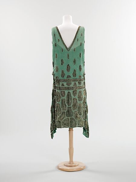 Evening dress, silk, French