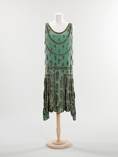 Evening dress, silk, French 