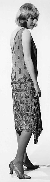 Evening dress, silk, French