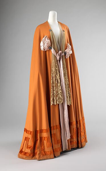 Evening cape, Jacques Doucet (French, Paris 1853–1929 Paris), wool, silk, rhinestones, French 
