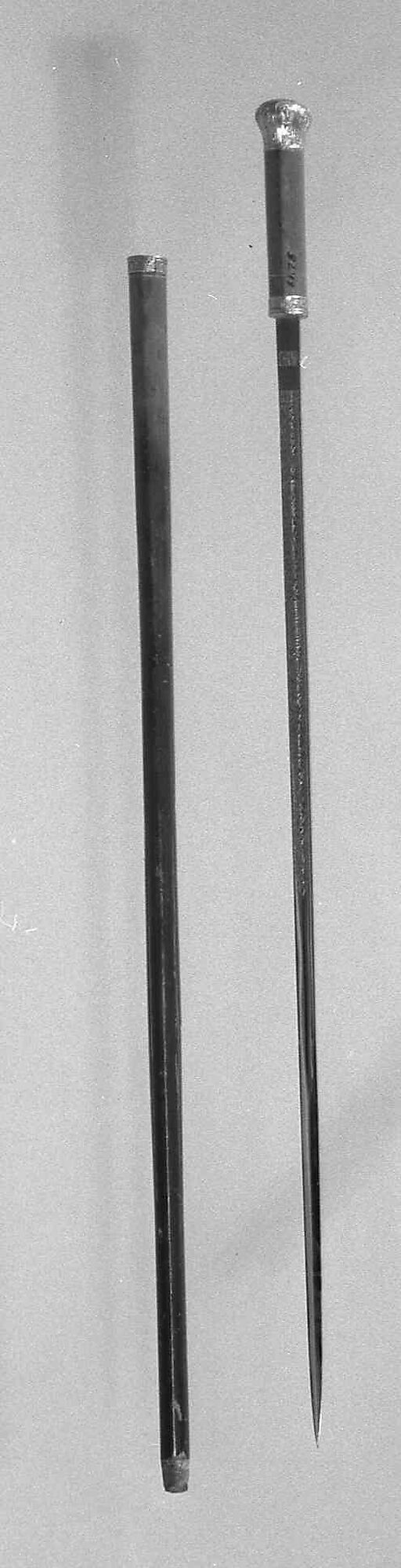 Cane, wood, metal, Spanish