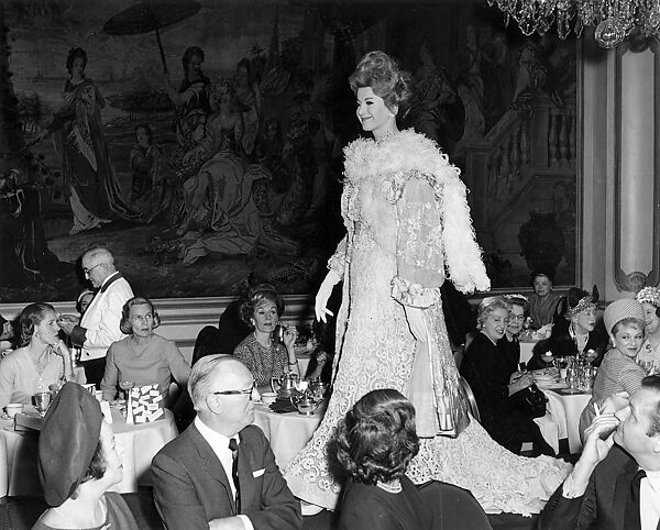 Evening dress, Charles Klein, cotton, silk, French