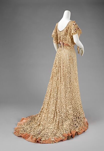 Evening dress, Charles Klein, cotton, silk, French