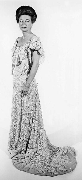 Evening dress, Charles Klein, cotton, silk, French