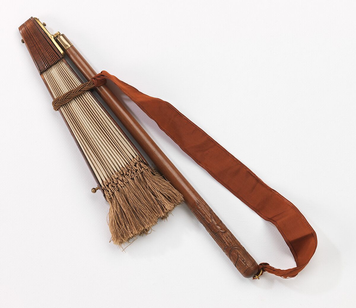 Parasol, wood, silk, metal, American