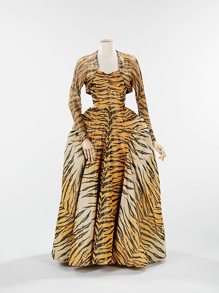 Evening ensemble, Gilbert Adrian (American, Naugatuck, Connecticut 1903–1959 Hollywood, California), silk, metal, American 