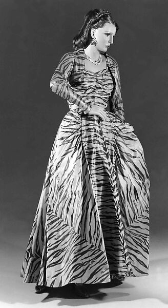 Evening ensemble, Gilbert Adrian (American, Naugatuck, Connecticut 1903–1959 Hollywood, California), silk, metal, American