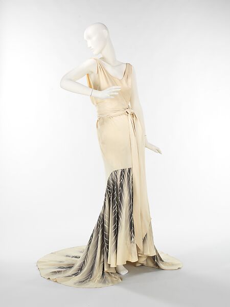 Evening dress, silk, American 