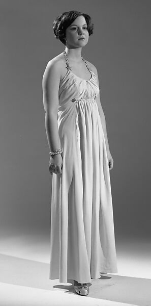 Evening dress, House of Vionnet (French, active 1912–14; 1918–39), silk, rhinestones, French