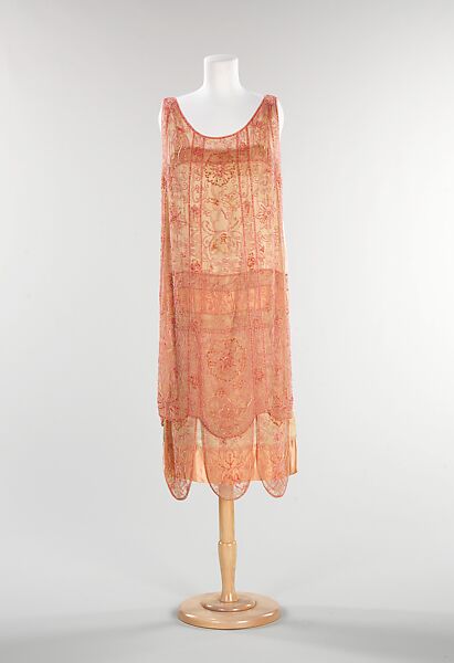 Evening dress, silk, French 