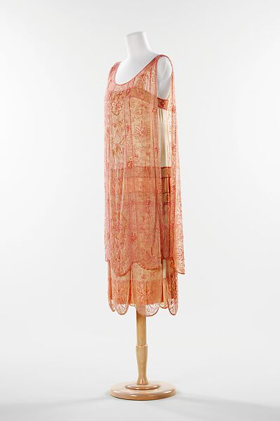 Evening dress, silk, French