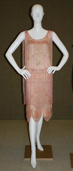 Evening dress, silk, French
