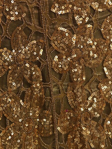 Evening dress, Stewart &amp; Company, silk, metal, French