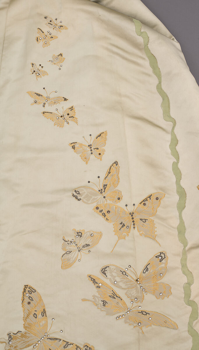 Ball gown, House of Worth (French, 1858–1956), silk, rhinestones, metal, French