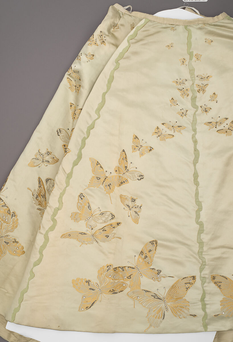 Ball gown, House of Worth (French, 1858–1956), silk, rhinestones, metal, French