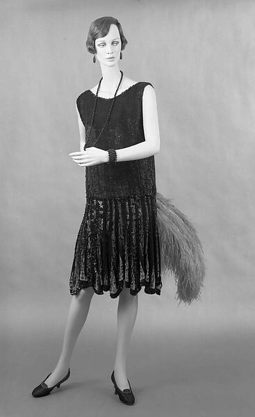 Evening dress, silk, French
