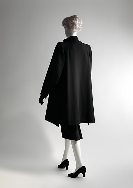 Coat, Charles James (American, born Great Britain, 1906–1978), wool, silk, American