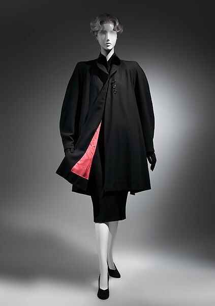 Coat, Charles James (American, born Great Britain, 1906–1978), wool, silk, American 