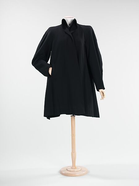 Coat, Charles James (American, born Great Britain, 1906–1978), wool, silk, American