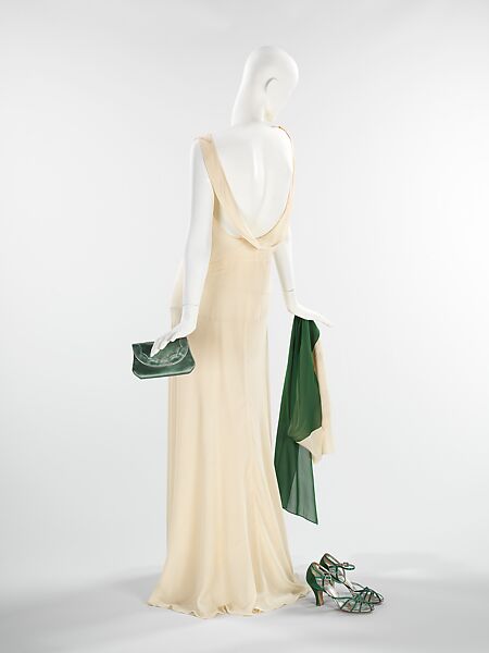 Evening ensemble, (a, b) Valentina (American, born Kyiv 1899–1989), silk, leather, American