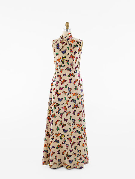 Evening dress, Schiaparelli (French, founded 1927), silk, French