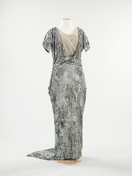 Evening dress, silk, American 