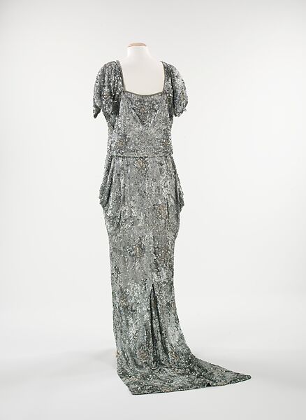 Evening dress, silk, American