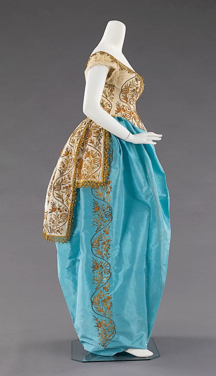 Fancy dress costume, House of Worth (French, 1858–1956), silk, metal, French