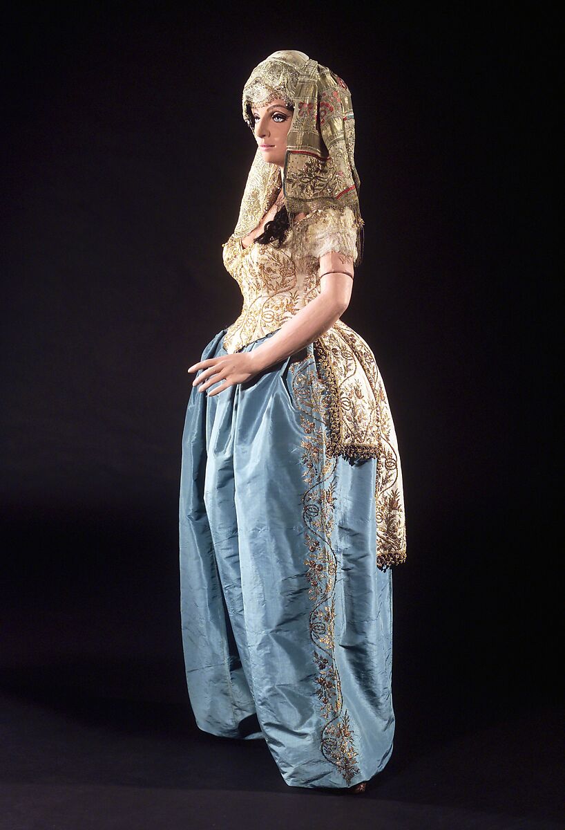 Fancy dress costume, House of Worth (French, 1858–1956), silk, metal, French