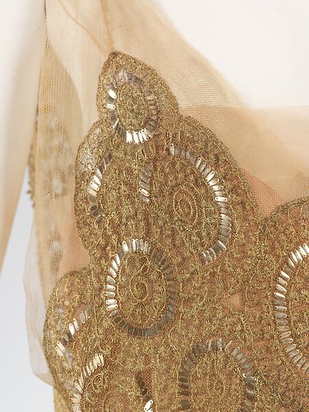 Evening ensemble, House of Lanvin (French, founded 1889), silk, metal, rhinestones, French