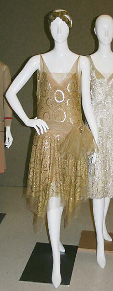 Evening ensemble, House of Lanvin (French, founded 1889), silk, metal, rhinestones, French