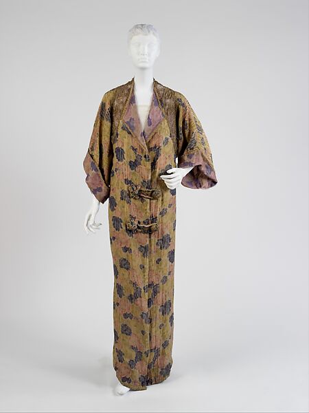 Evening coat, Paul Poiret (French, Paris 1879–1944 Paris), silk, metal, French 