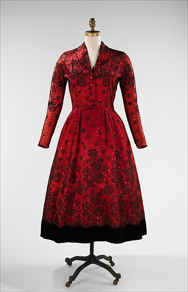 Cocktail dress, House of Balenciaga (French, founded 1937), silk, French 