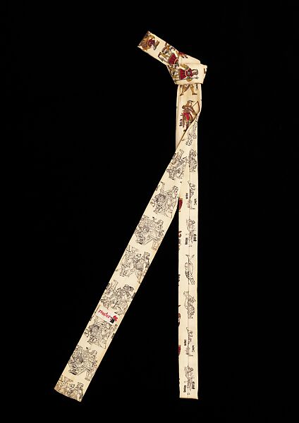 Necktie, Rooster, cotton, American