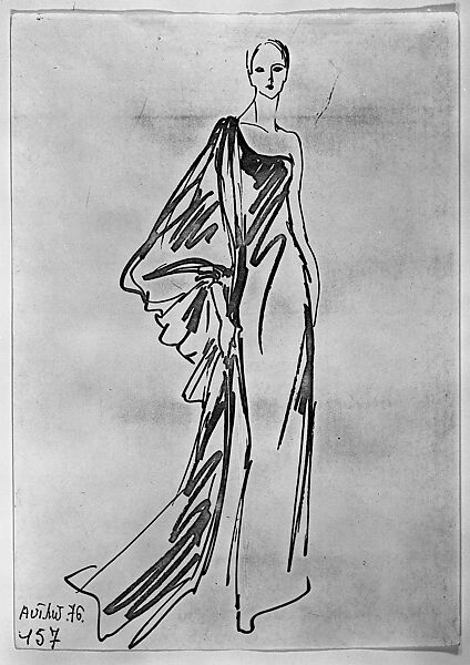 Evening dress, Madame Grès (Germaine Émilie Krebs) (French, Paris 1903–1993 Var region), silk, French