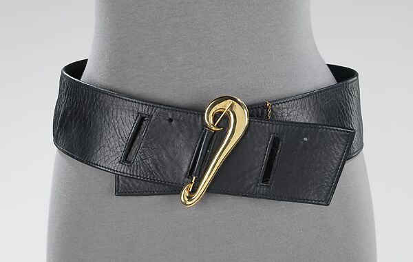 Belt, Claude Montana (French, 1949–2024), leather, metal, French 