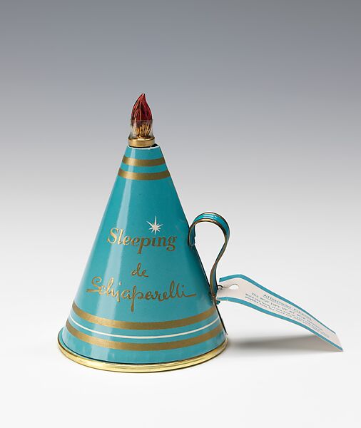 "Sleeping de Schiaparelli", Schiaparelli (French, founded 1927), glass, metal, paper, synthetic, French