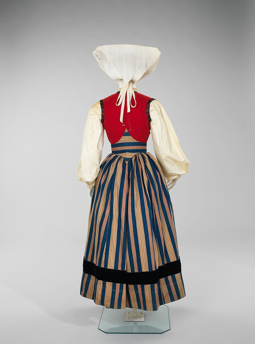 Ensemble, cotton, wool, silk, Norwegian