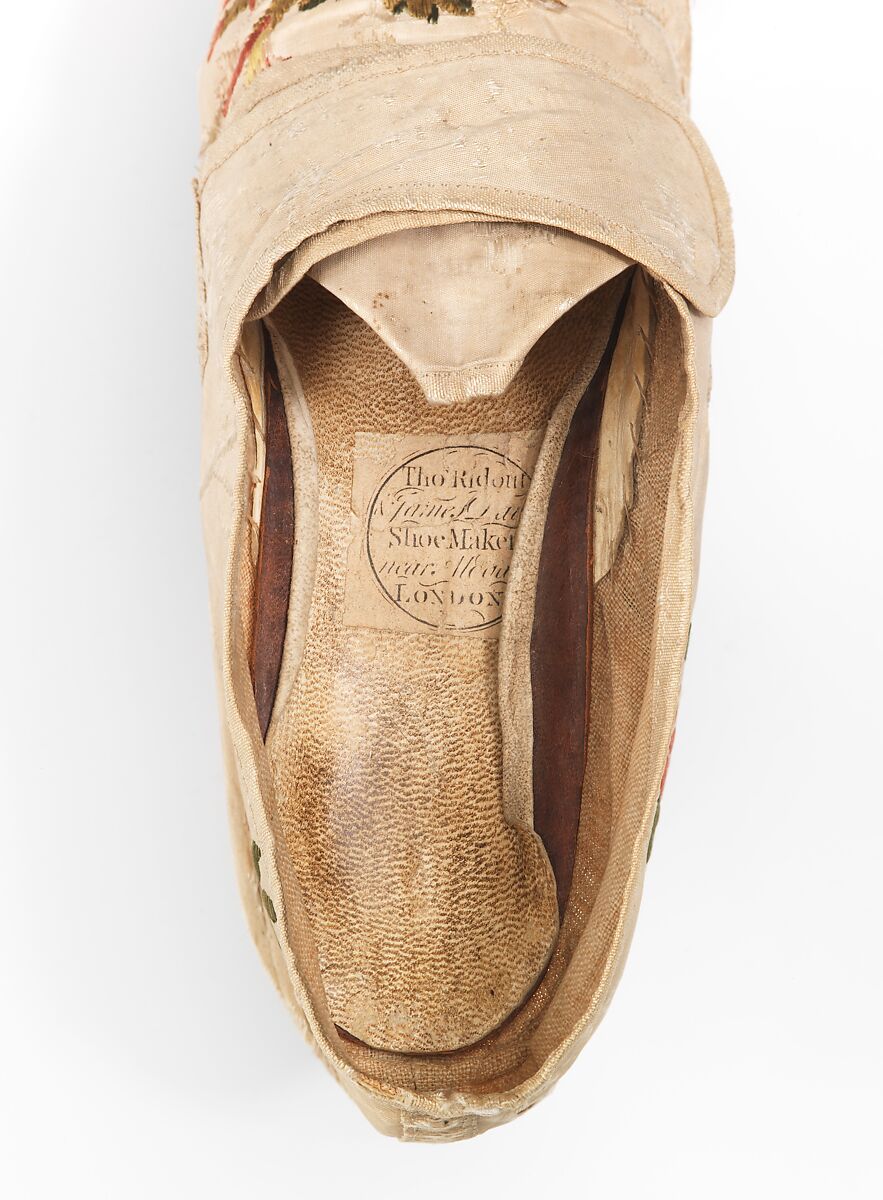 Shoes, Thomas Ridout (British), silk, British